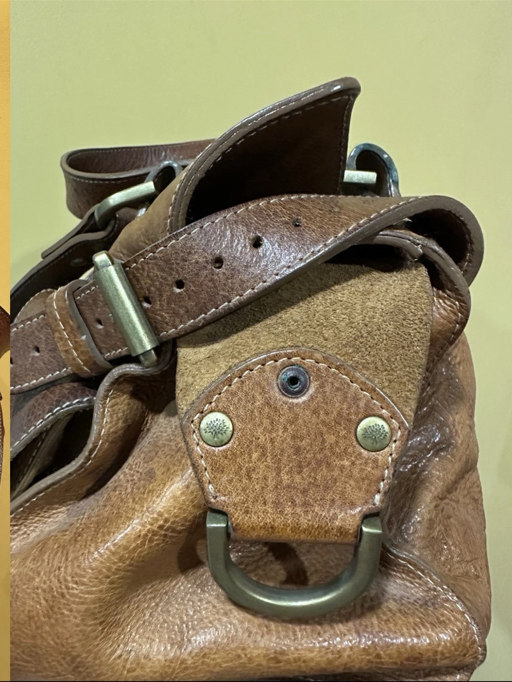 Mulberry Brown Leather Buckle Satchel - Picture 4 of 15